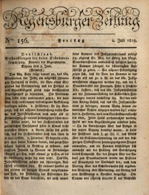 Regensburger Zeitung Freitag 2. Juli 1819