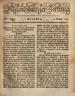 Regensburger Zeitung Dienstag 3. August 1819