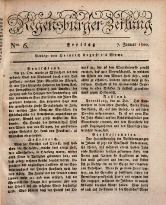 Regensburger Zeitung Freitag 7. Januar 1820