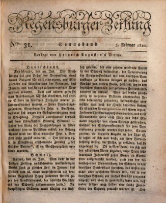 Regensburger Zeitung Samstag 5. Februar 1820