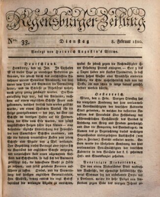 Regensburger Zeitung Dienstag 8. Februar 1820