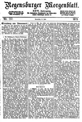 Regensburger Morgenblatt Donnerstag 19. Juni 1873