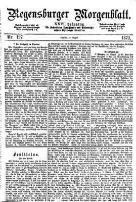Regensburger Morgenblatt Samstag 30. August 1873