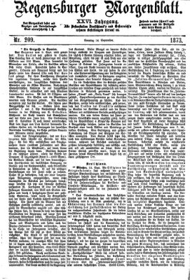 Regensburger Morgenblatt Sonntag 14. September 1873