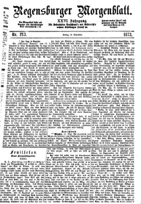 Regensburger Morgenblatt Freitag 19. September 1873