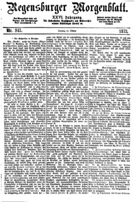 Regensburger Morgenblatt Sonntag 26. Oktober 1873