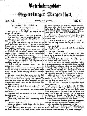 Regensburger Morgenblatt Sonntag 23. Oktober 1870