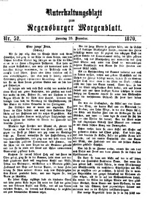 Regensburger Morgenblatt Sonntag 25. Dezember 1870