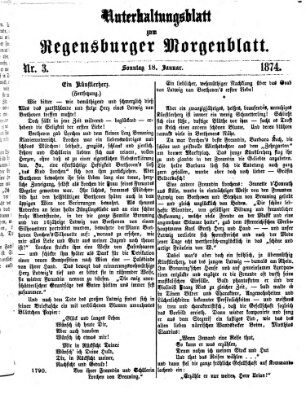 Regensburger Morgenblatt Sonntag 18. Januar 1874