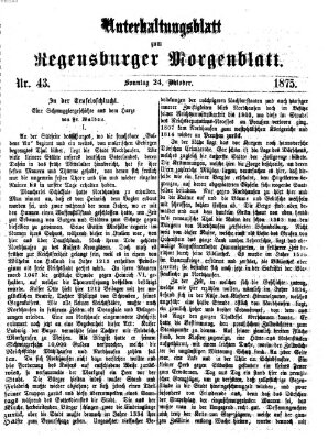 Regensburger Morgenblatt Sonntag 24. Oktober 1875