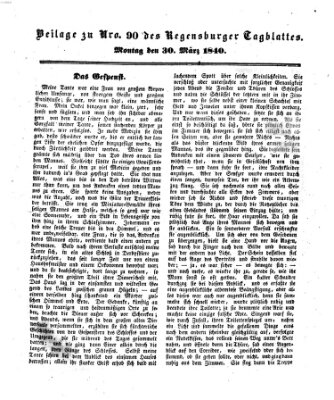 Regensburger Conversations-Blatt (Regensburger Tagblatt) Montag 30. März 1840