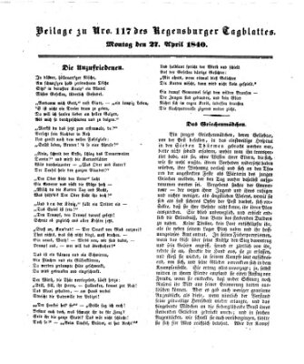 Regensburger Conversations-Blatt (Regensburger Tagblatt) Montag 27. April 1840