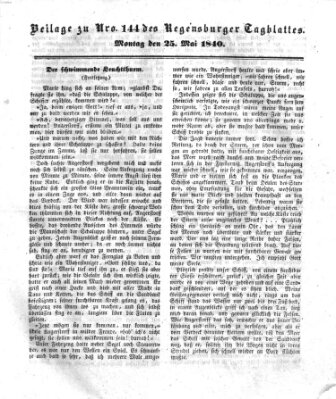 Regensburger Conversations-Blatt (Regensburger Tagblatt) Montag 25. Mai 1840