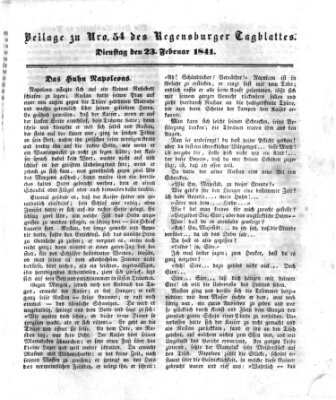 Regensburger Conversations-Blatt (Regensburger Tagblatt) Dienstag 23. Februar 1841