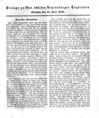 Regensburger Conversations-Blatt (Regensburger Tagblatt) Dienstag 15. Juni 1841