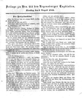 Regensburger Conversations-Blatt (Regensburger Tagblatt) Dienstag 3. August 1841