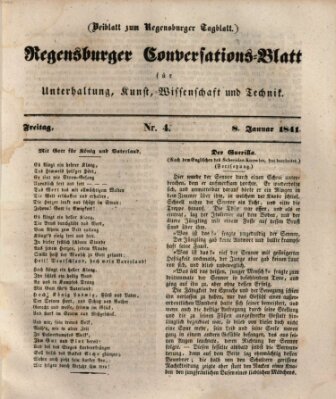 Regensburger Conversations-Blatt (Regensburger Tagblatt) Freitag 8. Januar 1841