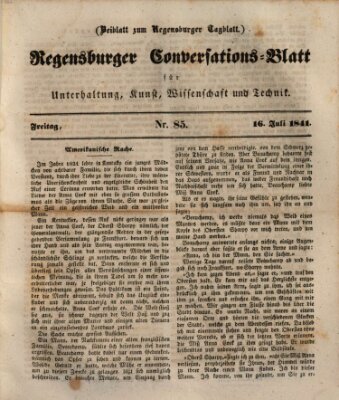 Regensburger Conversations-Blatt (Regensburger Tagblatt) Freitag 16. Juli 1841