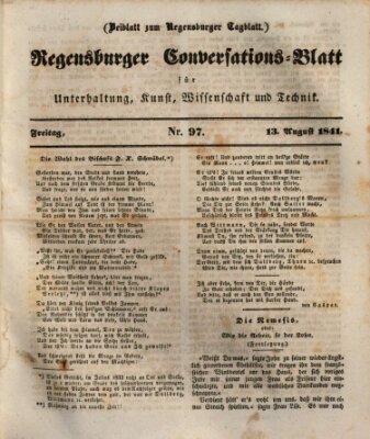 Regensburger Conversations-Blatt (Regensburger Tagblatt) Freitag 13. August 1841