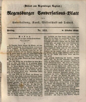 Regensburger Conversations-Blatt (Regensburger Tagblatt) Samstag 9. Oktober 1841