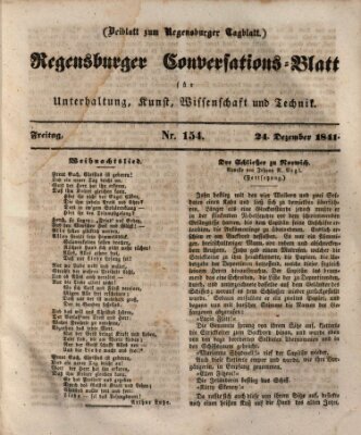 Regensburger Conversations-Blatt (Regensburger Tagblatt) Freitag 24. Dezember 1841