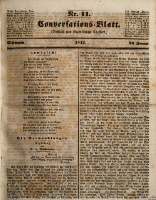 Regensburger Conversations-Blatt (Regensburger Tagblatt) Mittwoch 26. Januar 1842