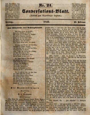 Regensburger Conversations-Blatt (Regensburger Tagblatt) Freitag 18. Februar 1842