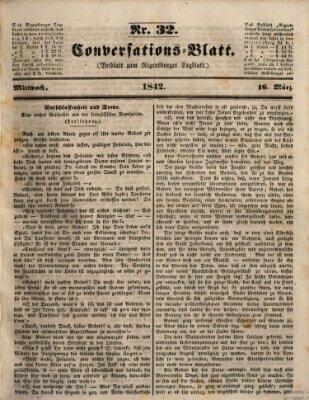 Regensburger Conversations-Blatt (Regensburger Tagblatt) Mittwoch 16. März 1842