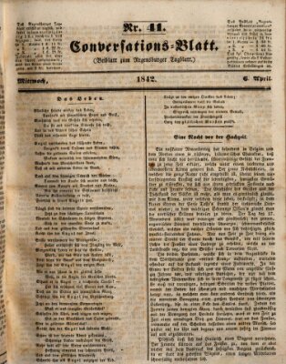 Regensburger Conversations-Blatt (Regensburger Tagblatt) Mittwoch 6. April 1842