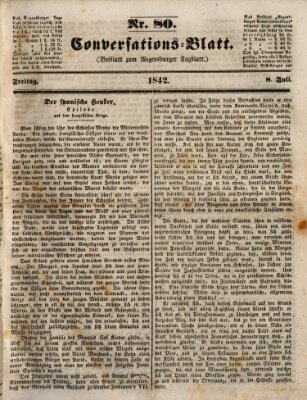 Regensburger Conversations-Blatt (Regensburger Tagblatt) Freitag 8. Juli 1842