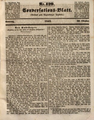 Regensburger Conversations-Blatt (Regensburger Tagblatt) Sonntag 30. Oktober 1842