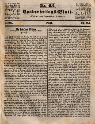 Regensburger Conversations-Blatt (Regensburger Tagblatt) Freitag 26. Mai 1843