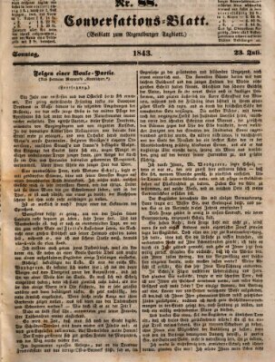 Regensburger Conversations-Blatt (Regensburger Tagblatt) Sonntag 23. Juli 1843