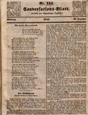 Regensburger Conversations-Blatt (Regensburger Tagblatt) Mittwoch 27. Dezember 1843