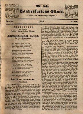 Regensburger Conversations-Blatt (Regensburger Tagblatt) Sonntag 5. Mai 1844