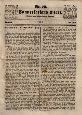 Regensburger Conversations-Blatt (Regensburger Tagblatt) Sonntag 16. Juni 1844