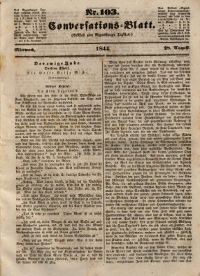Regensburger Conversations-Blatt (Regensburger Tagblatt) Mittwoch 28. August 1844