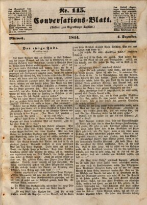 Regensburger Conversations-Blatt (Regensburger Tagblatt) Mittwoch 4. Dezember 1844
