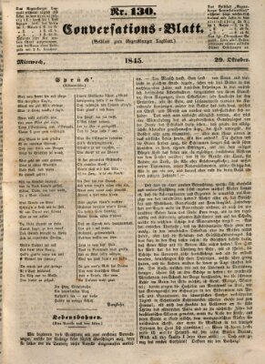 Regensburger Conversations-Blatt (Regensburger Tagblatt) Mittwoch 29. Oktober 1845