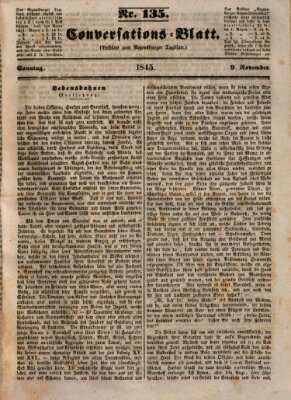 Regensburger Conversations-Blatt (Regensburger Tagblatt) Sonntag 9. November 1845