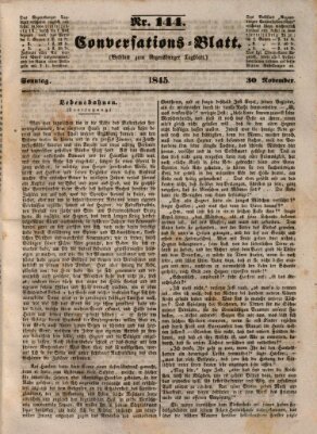 Regensburger Conversations-Blatt (Regensburger Tagblatt) Sonntag 30. November 1845