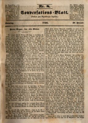 Regensburger Conversations-Blatt (Regensburger Tagblatt) Sonntag 18. Januar 1846