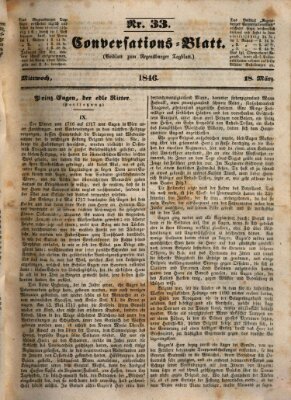 Regensburger Conversations-Blatt (Regensburger Tagblatt) Mittwoch 18. März 1846