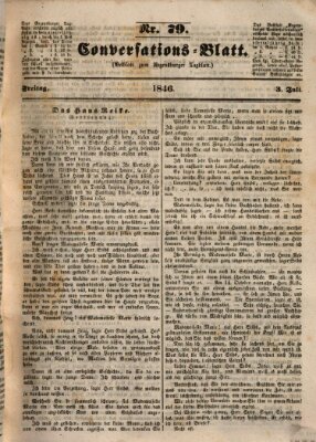 Regensburger Conversations-Blatt (Regensburger Tagblatt) Freitag 3. Juli 1846