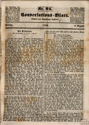 Regensburger Conversations-Blatt (Regensburger Tagblatt) Freitag 7. August 1846