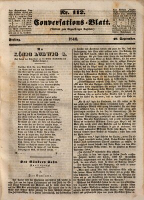 Regensburger Conversations-Blatt (Regensburger Tagblatt) Freitag 18. September 1846