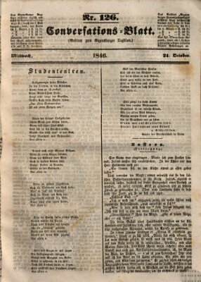 Regensburger Conversations-Blatt (Regensburger Tagblatt) Mittwoch 21. Oktober 1846