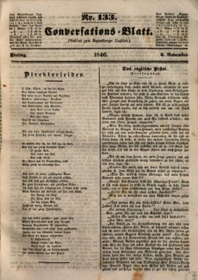 Regensburger Conversations-Blatt (Regensburger Tagblatt) Freitag 6. November 1846