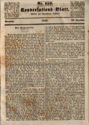 Regensburger Conversations-Blatt (Regensburger Tagblatt) Sonntag 20. Dezember 1846