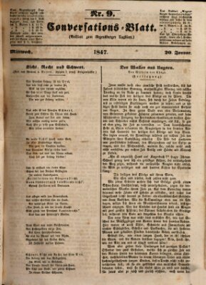Regensburger Conversations-Blatt (Regensburger Tagblatt) Mittwoch 20. Januar 1847